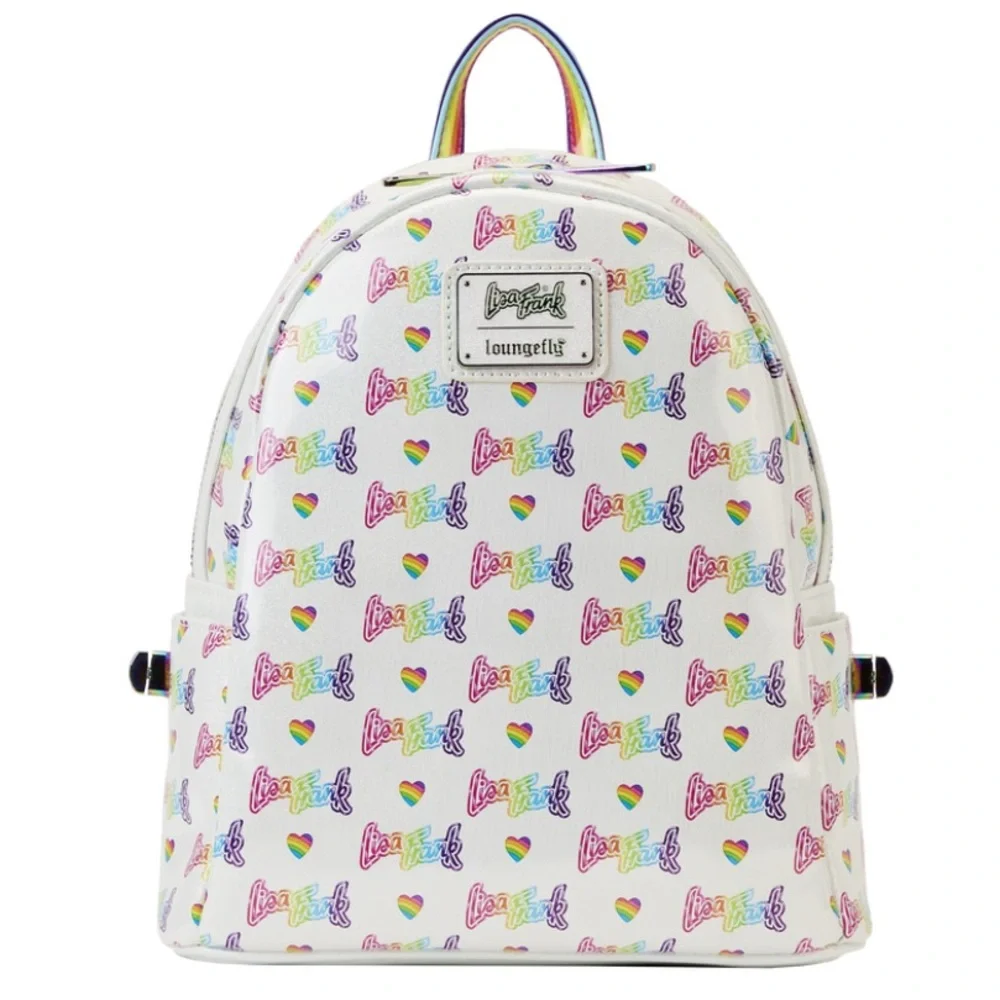 Loungefly Lisa Frank Rainbow Heart Mini‎ Backpack with Waist Bag Retro